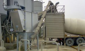 Cement batching plant dust collector