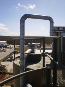 Silo Overfill protection Ducting to Ground