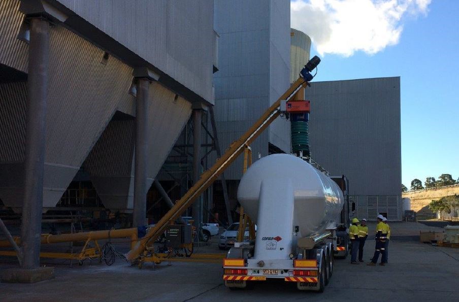 Loading Flyash into Tankers