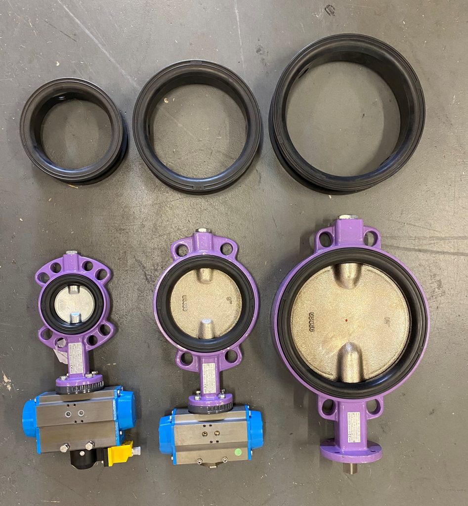 Purple Ghibson Butterfly Valves and Seals