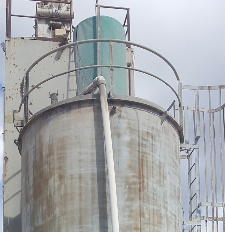 Green Bag Dust Filter on Silo